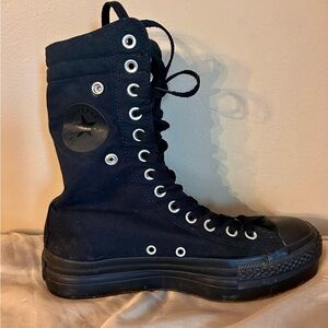 Converse Black High-Top Canvas Lace-Up Sneakers